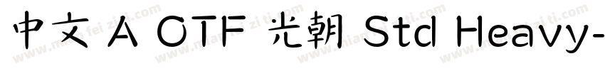 中文 A OTF 光朝 Std Heavy字体转换